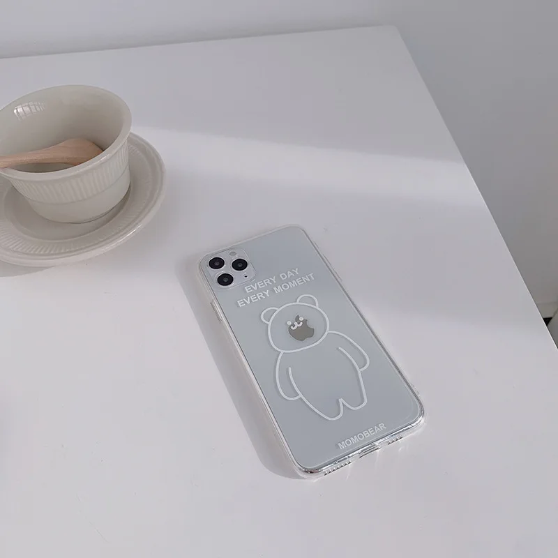 

Cartoon Simple Bear IPhone11ProMax/12Mini/XR/XS/X/8/7 Anti-drop All-inclusive Silicone Couple Mobile Phone Case Wholesale