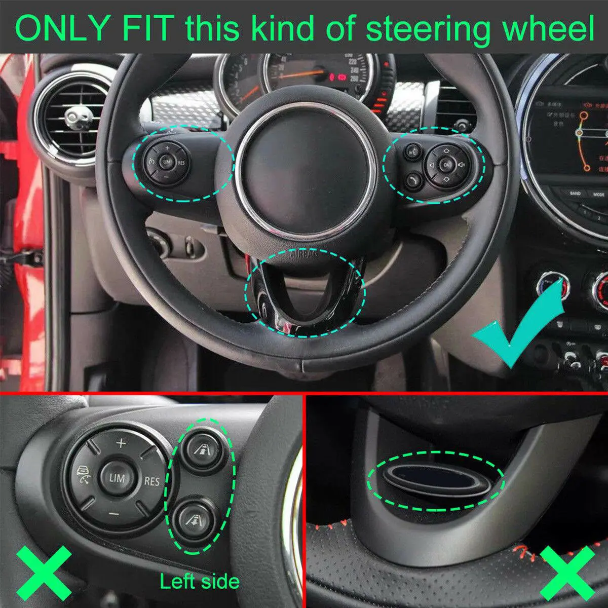 3 шт. для MINI Cooper F54 F55 F56 F57 F60 стильные чехлы из углеродного волокна автомобильного