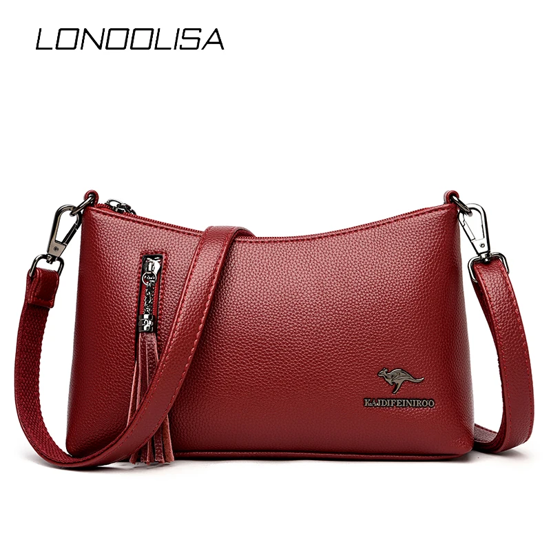 

High Quality PU Leather Crossbody Bags for Women 2020 Fashion Tassel Design New Luxury Handbag Women Bags Designer Messenger Bag