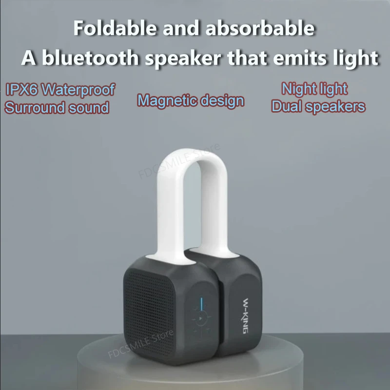 Беспроводная водонепроницаемая Колонка W-King S22 Bluetooth колонка с ночным освещением