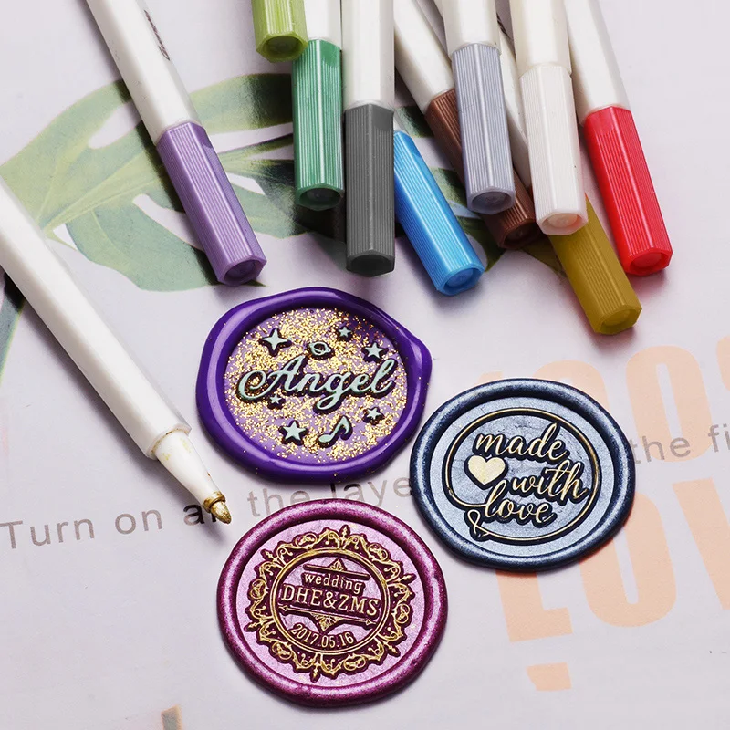 Восковая печать маркерная ручка 10 шт./лот декоративная воска металлическая