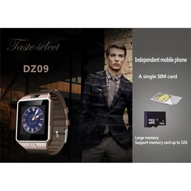 Bluetooth Смарт часы DZ09 2G GSM SIM телефонный звонок Поддержка TF карта камера наручные часы для Iphone samsung HuaWei Xiaomi