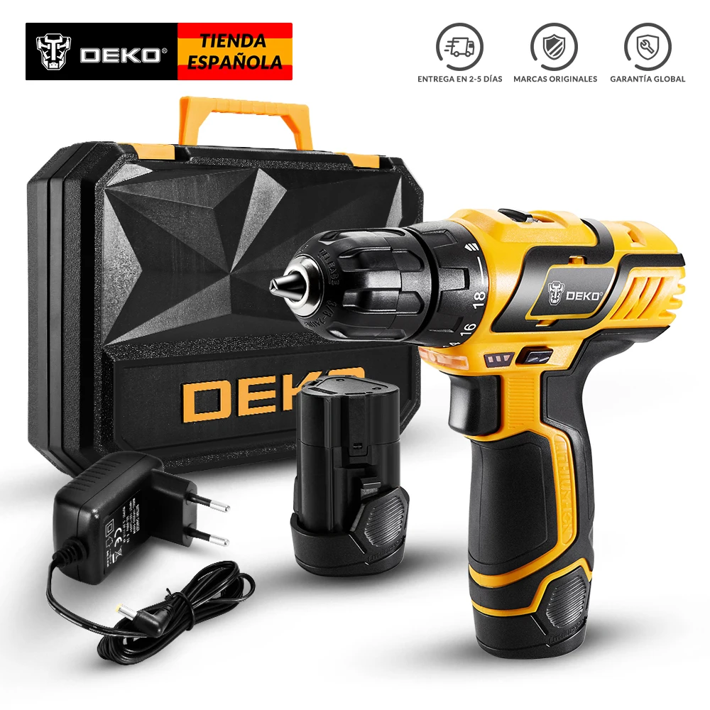 O GCD10.8DU3 10.8 вольтовый Destornillador Electrico inabrico Mini Taladro Bateria de Ión liio 10 мм 2 Velocidad
