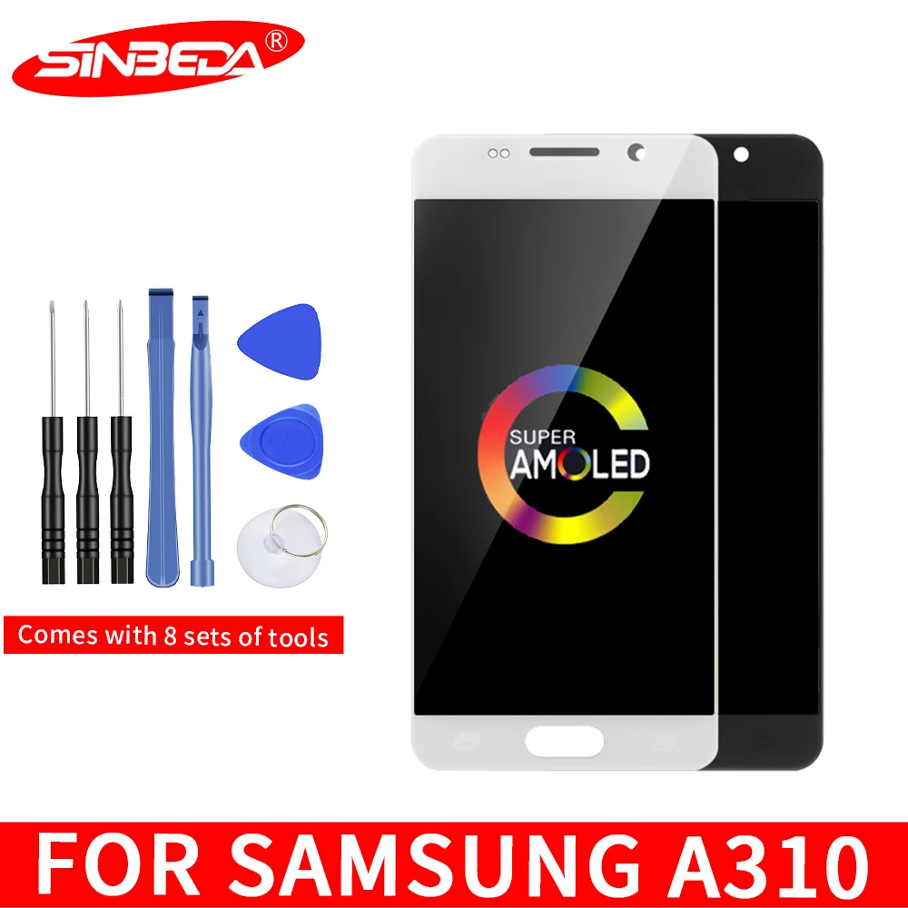 ЖК дисплей AMOLED для SAMSUNG Galaxy A310 4 7 дюйма сенсорный экран с цифровым