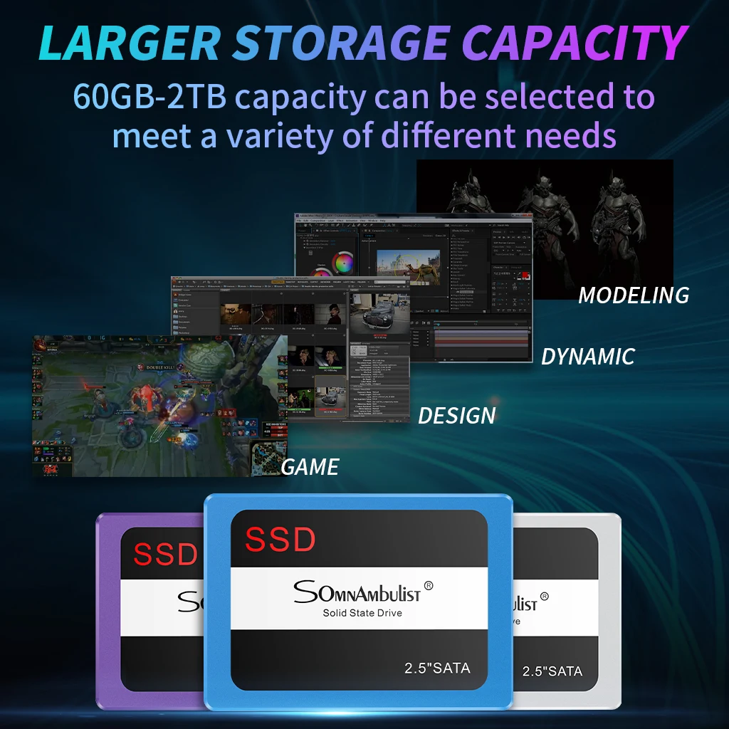 Твердотельный Накопитель SSD 2 5 дюйма 128 ГБ 120 240 480
