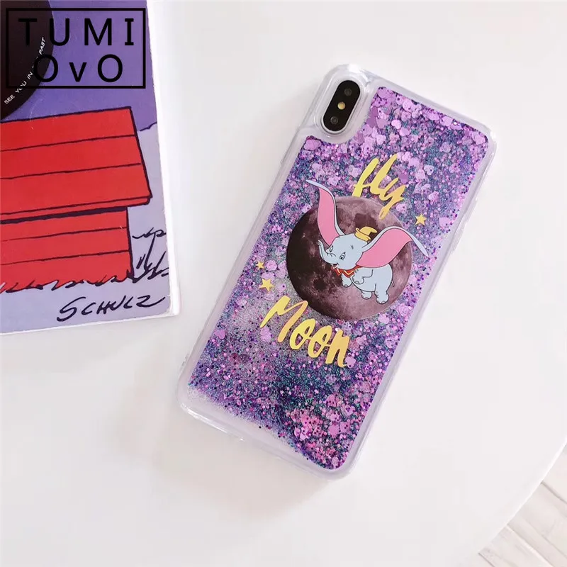 Мультфильм Луна слон Дамбо Жидкий чехол для huawei P30 Pro P20 Lite P10 рlus Nova 4 3 3e 3i 2 2S 2i P Smart Коврики 20 20X