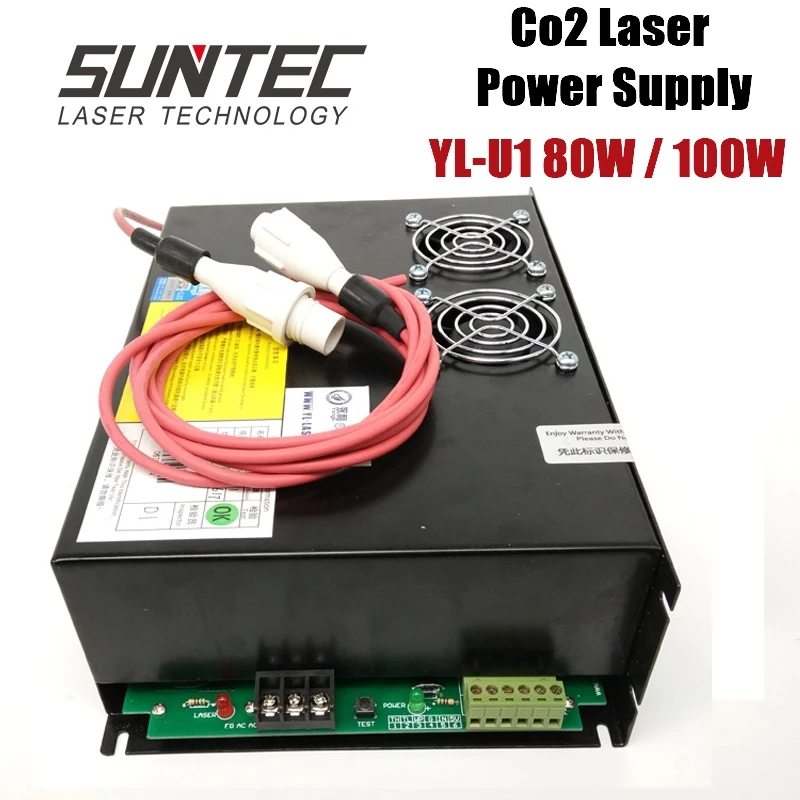 SUNTEC YL U1 80 Вт 100 Co2 лазерный источник питания для лазерной трубки гравировальный