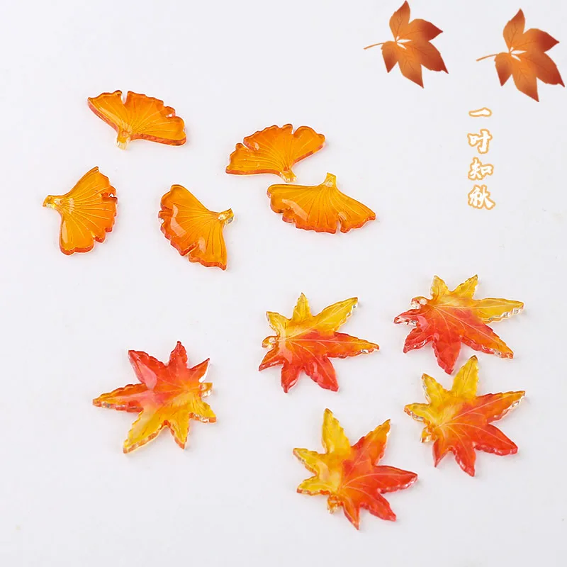 Осенний кленовый лист Newe ginkgo biloba ацетатный кулон сделай сам Шпилька для волос
