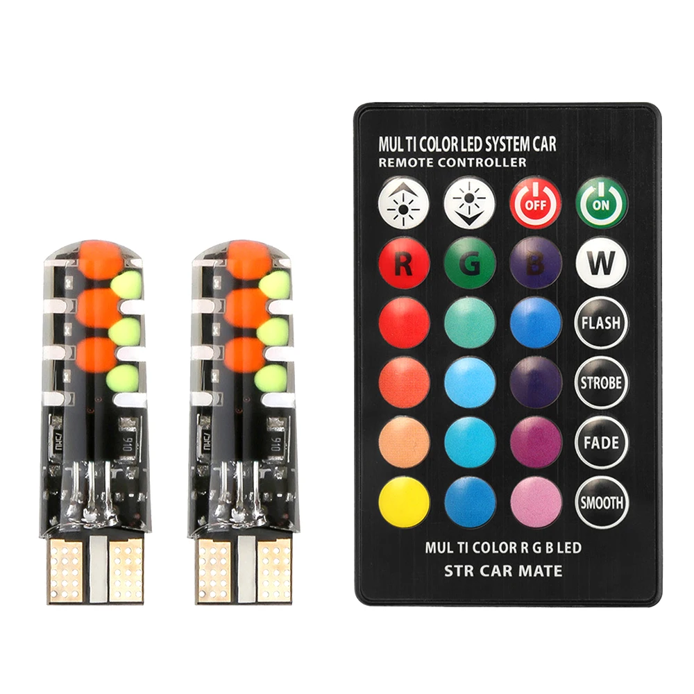 CARCTR новые габаритные огни T10 подсветка номерного знака RGB COB дистанционное