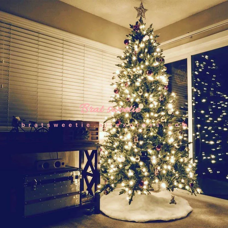 2019 белый плюш Рождественская елка юбка меховой ковер веселое Рождественское