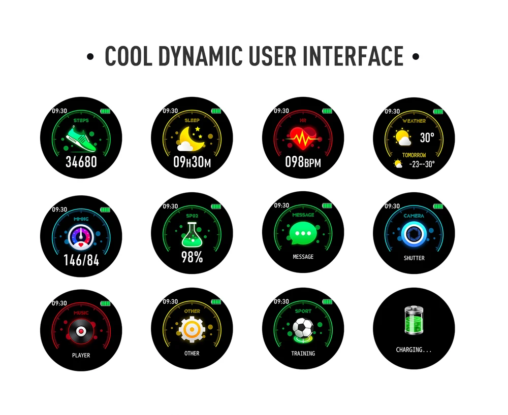 FocuSmart 2020 Смарт-часы фитнес-трекер кровяное давление монитор сердечного ритма