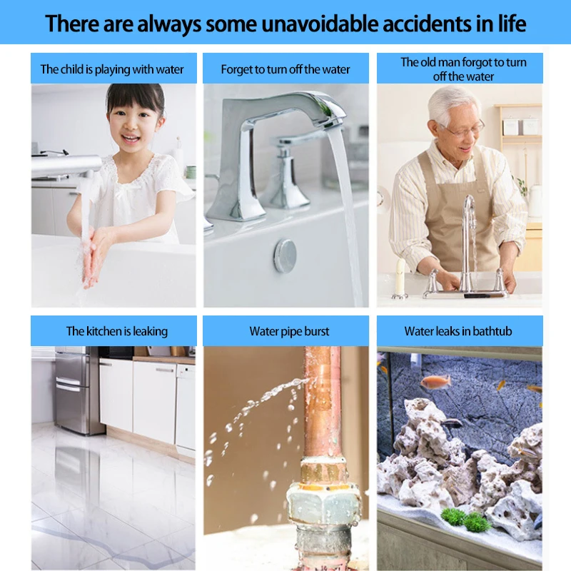 

Tuya WIFI Water Leakage Sensor APP Smart Life Independent Leak Alarm Detector Flood Alert Overflow Smart Home Security System