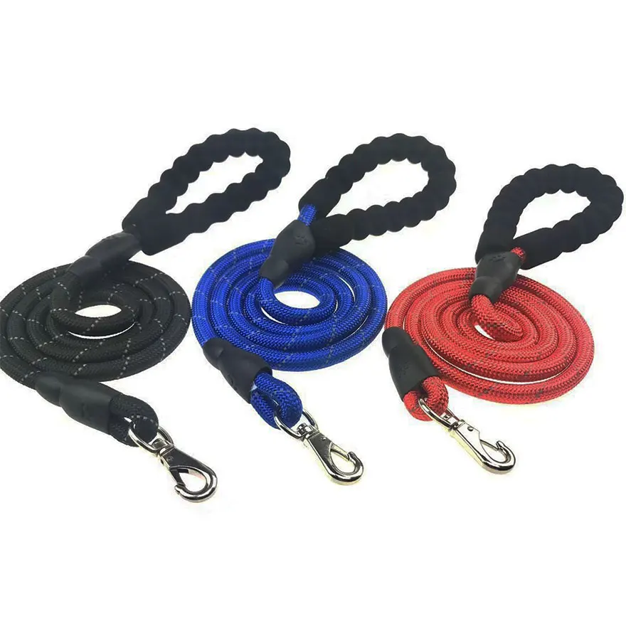 Толстый нейлоновый поводок для собак удобный кожаный с управлением ошейник