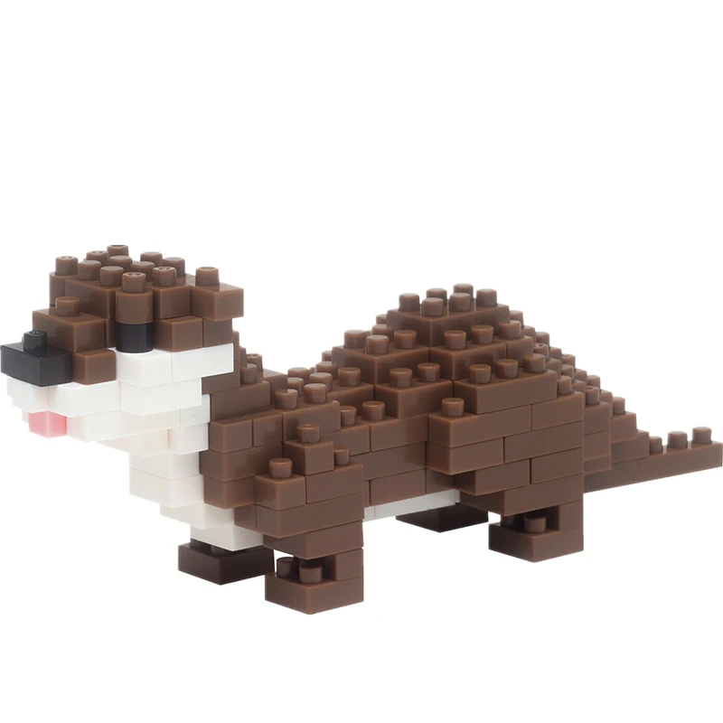 Nanoblock восточные мелкокрашеные выдры NANOBLOCK маленькие (120 штук) Мини кирпичи