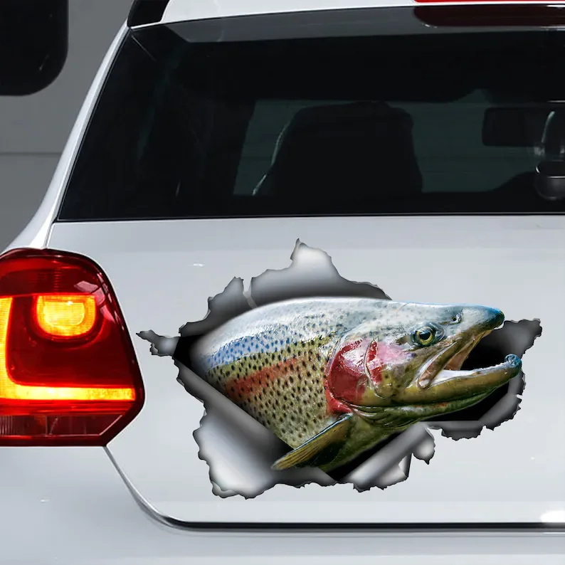 

Rainbow trout car decal, rainbow trout magnet, rainbow trout sticker