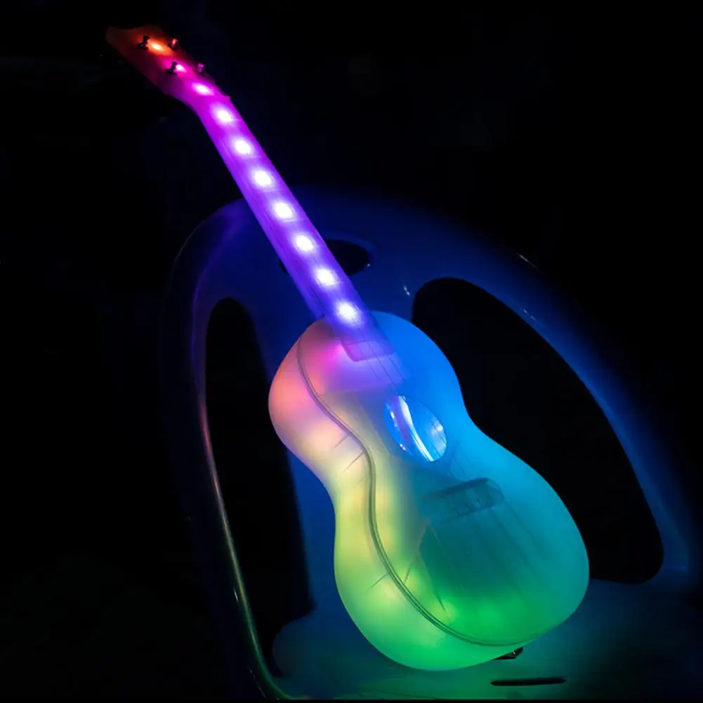 

IRIN LED Guitar Ukulele Hawaii Small Ukulele Guitarra With Light Distribution Package Charging Cable Stringed Musical Instrument