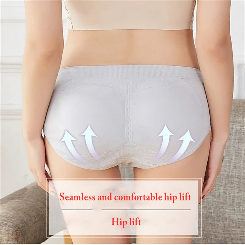 

Women Push Up Fake Butt Boxer Shorts High waist tummy Body Shaper Control Panties with Pad Butt Postoperative repair Soft Pants
