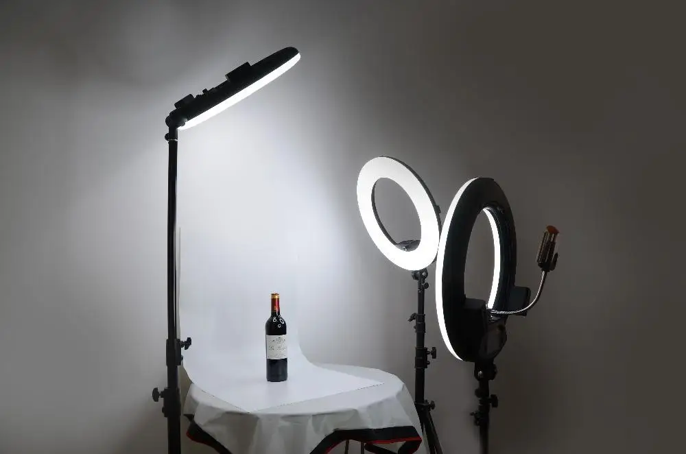 

Yidoblo FD-480II white Bi-color Photo Studio Ring Light LED Video Light Lamp Photographic Lighting 96W 5500K with 480LED Lights