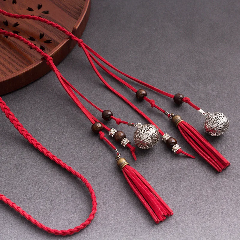 

Ancient Style Han Chinese Clothing Red Palace Bell Tassel Hair Band Bell Red Hair Ring Bell Bandeau Ancient Costume Headdress