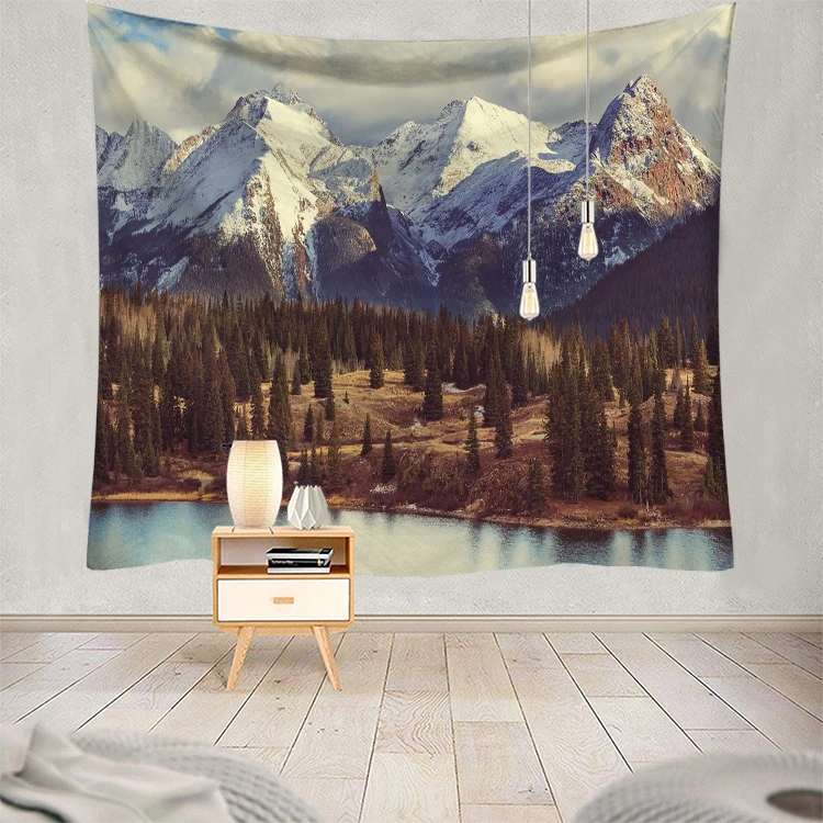 Wall carpet for Bedroom Forest Landscape Tapestry Hanging Tapesty Blanket 200X150cm Print tapestry boho home decorative | Дом и сад