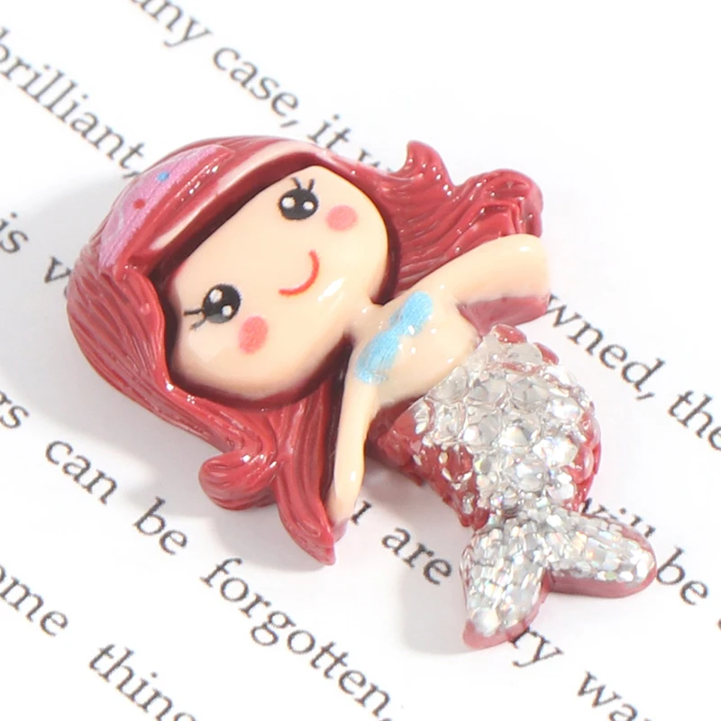 

10pcs Various Mermaid Flat Back Acrylic Sheet Miniature Pattern Applique DIY Wedding Scrapbook Home Decor Crafts 20*30mm