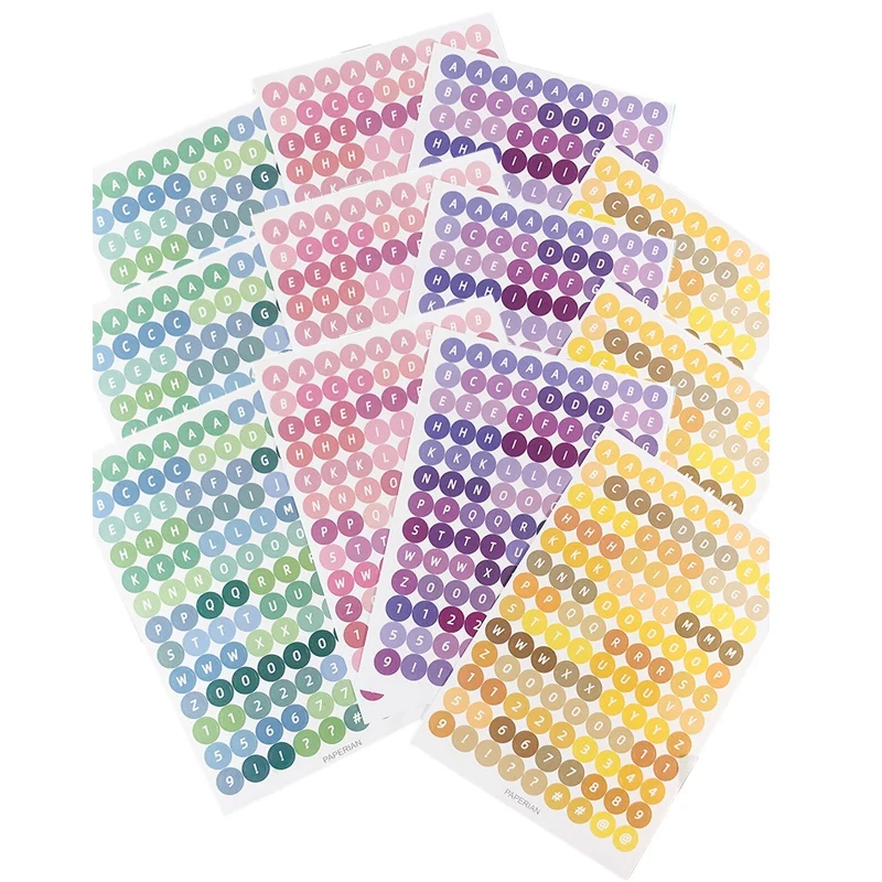 

12 листов ярких букв, наклейки, алфавит и цифры, искусственные декоративные поделки «сделай сам»