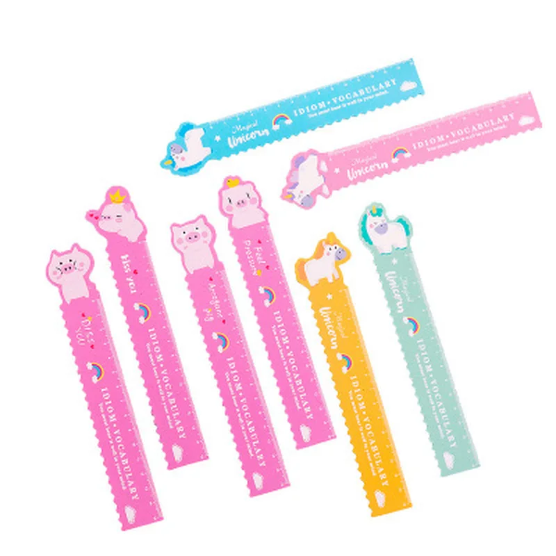 

1Pcs Unicorn Magnetic Ruler Kawaii Stationery Novelty Cute Rulers Student Soft Design Ruler Set of Drafting Rules SchoolSupplies