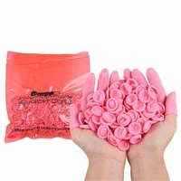 20 50pcsbag natural rubber disposable latex finger cots sets fingertips protector gloves white anti static finger sleeve