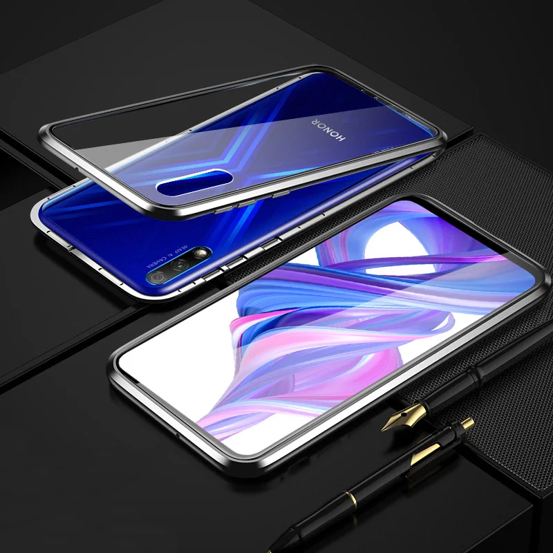 Silver Магнитный металлический корпус адсорбции для huawei P Smart Plus P20 P30 Lite Pro mate 10 20 Honor 9X20 10i 8X закаленное стекло крышка - Цвет: Silver