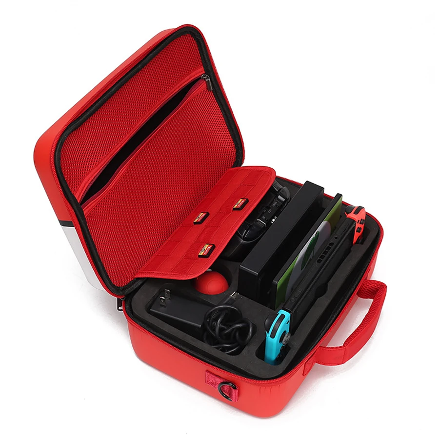 2019 Nintend Switch Pokeball Pattern Portable Big Bag Carrying Game Accessories Storage Case for Nitendo Nintendoswitch | Электроника