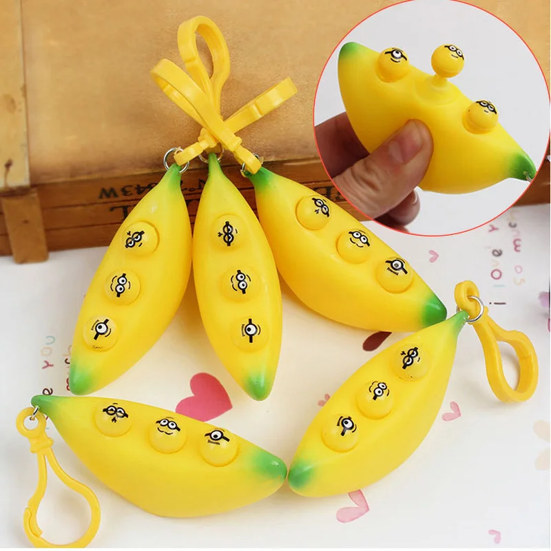 

Funny Pop It Banana Keychain Pendant Squeeze Toy Stress Relief Fidgets Novelty Gag Kid Toy Gift Wholesale Dropshipping