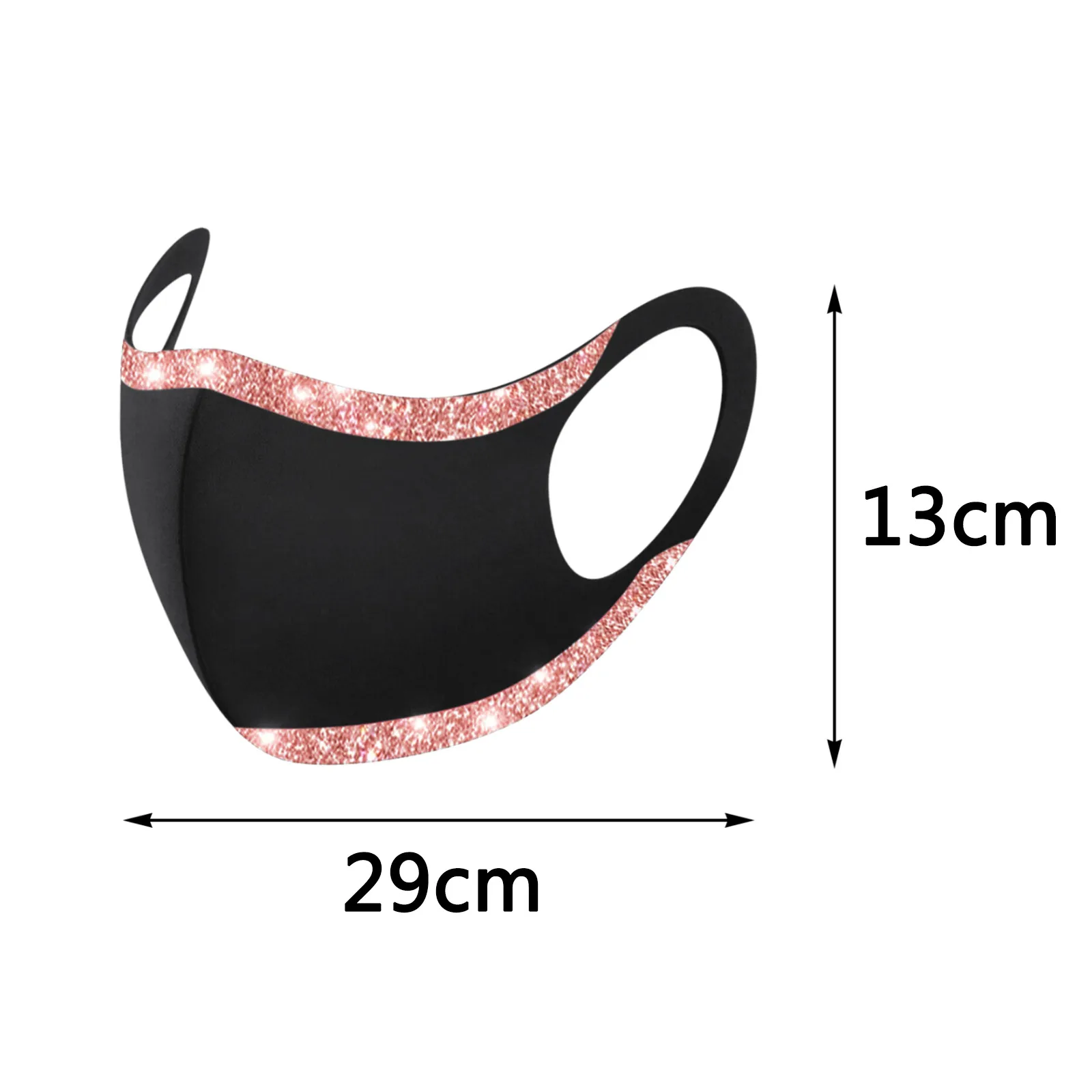 Повязка на голову 1 шт. маска для взрослых с блестками Регулируемая ветрозащитная