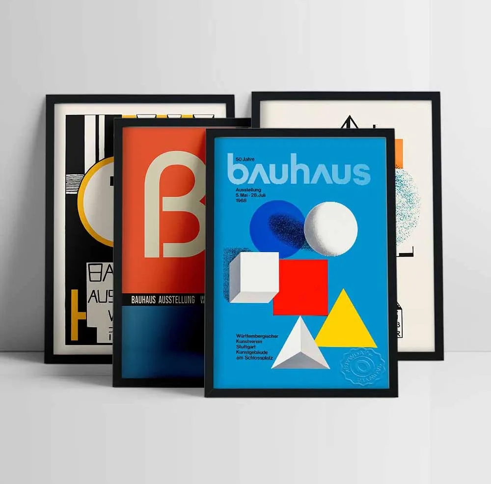 Баухаус Остань Раймер Выставочный постер Настенная картина Холст Картина