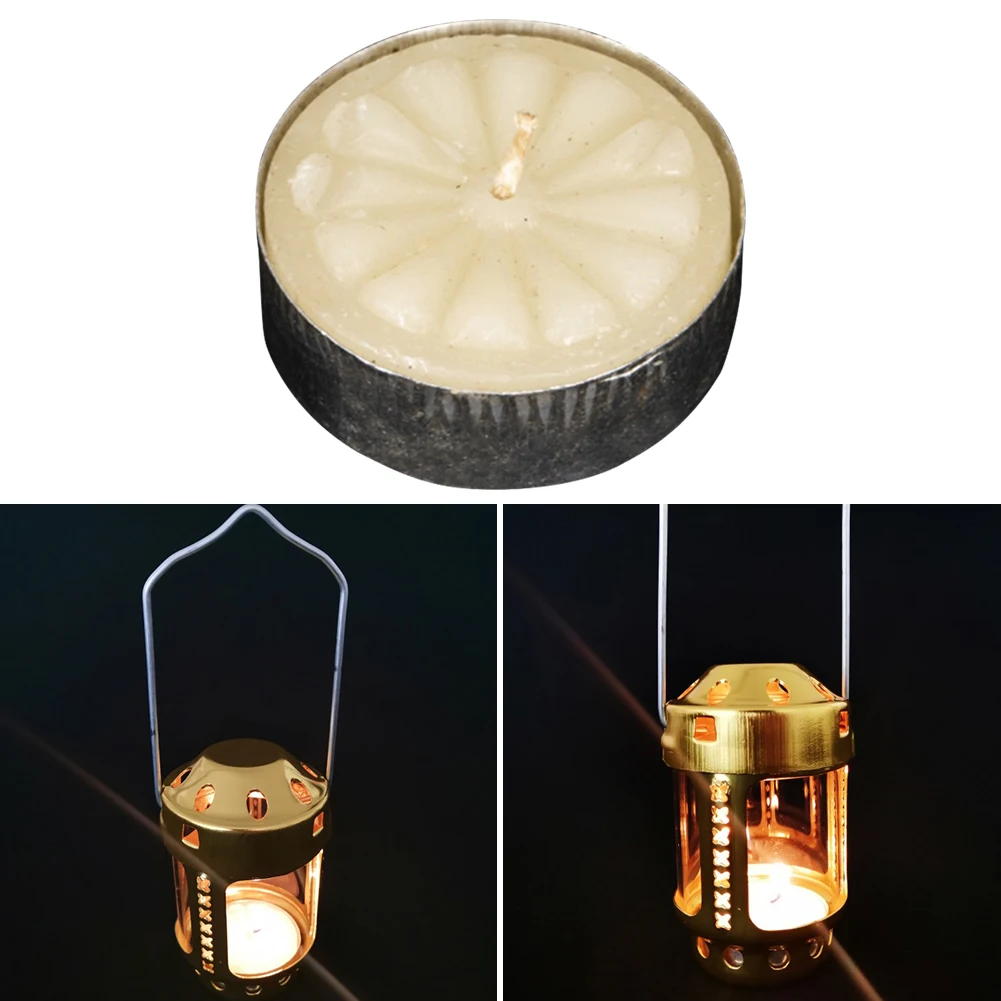 Portable Aluminum Alloy Candle Lantern Brass Hanging Candlestick Tea Light Lamp for Outdoor Night Fishing Camping Accessories | Спорт и
