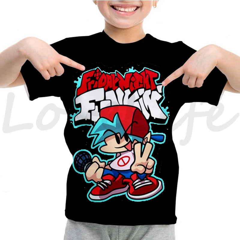 

Anime T Shirt Friday Night Funkin 3d Children Fashion T-Shirt Baby Boys Tshirts Girls Harajuku Tops Tees Camiseta Kids Clothing