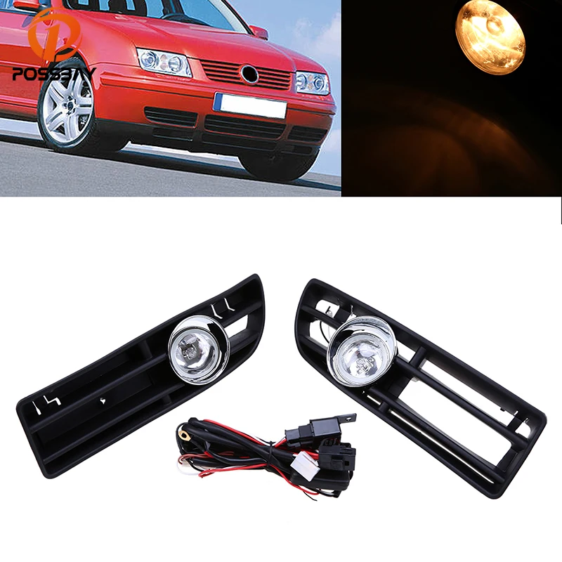 POSSBAY пара автомобиль передний бампер решетка Противотуманные фары/светодиодный