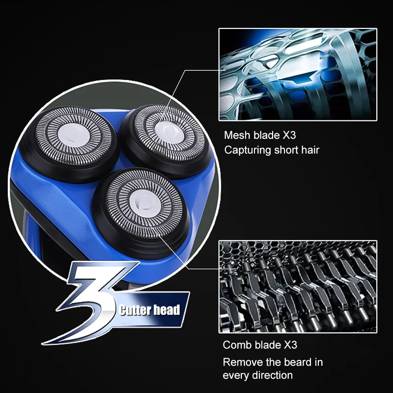 4 в 1 Мужской электробритва для всего тела моющийся станок бритья перезаряжаемый