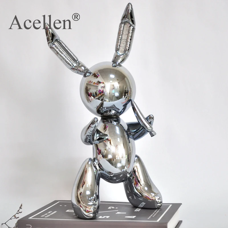 Милый Шарик кролик статуя смола скульптура домашний декор Современная