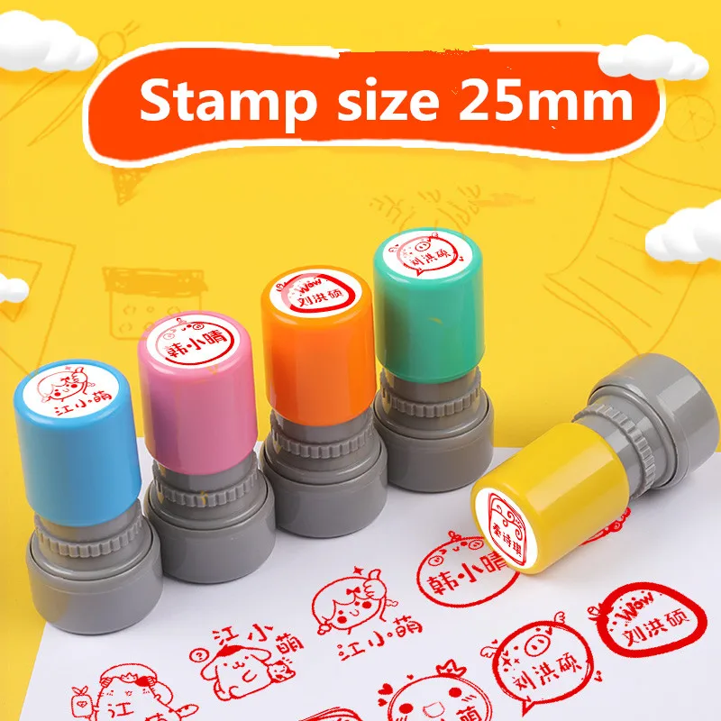 Детская именная печать индивидуальная школьная ученическая книга именная индивидуальность Милая Эксклюзивная продукция ручной работы сделай сам