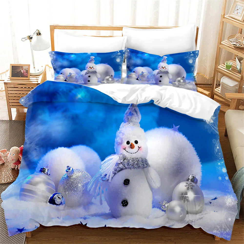 

Merry Christmas Bedding Sets Queen Luxury Duvet Cover and Pillowcase Set King Full Twin Single Bed Kids Comforters Home