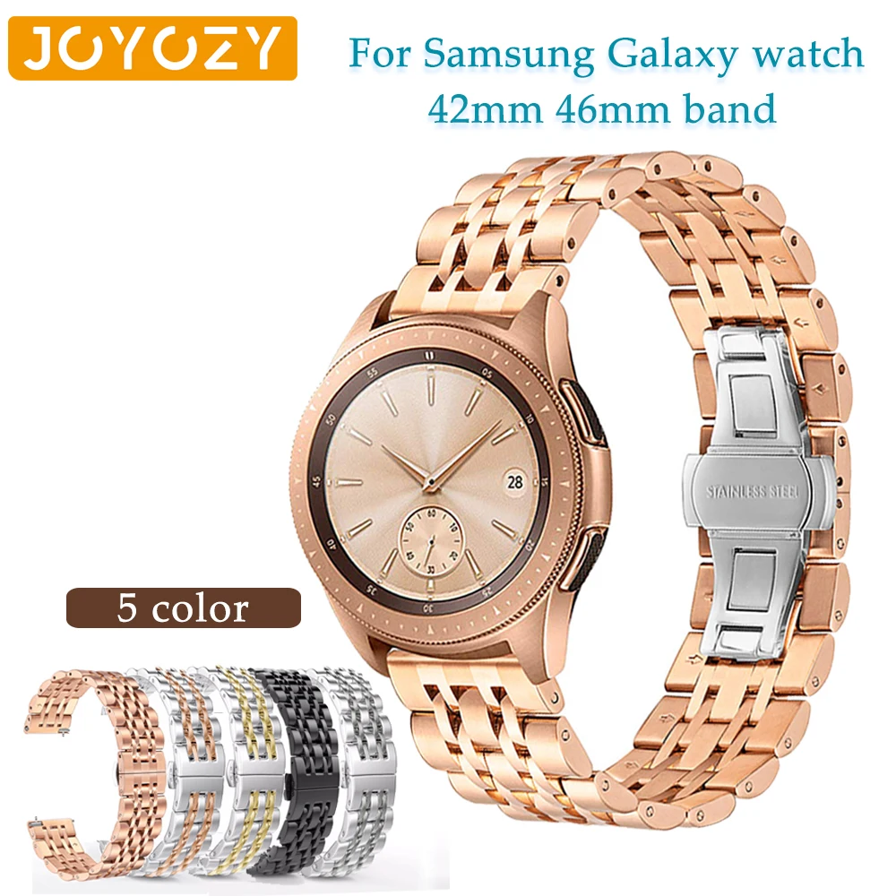 Ремешок Joyozy из нержавеющей стали для Galaxy Watch 42 мм 46 универсальный браслет петля