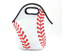 50pcs/lot Neoprene White Base-ball Food Bag Yellow Softball Lunch Tote Bag Cooler Bag Team Accessories Food Carrier Wholesale