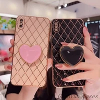 love mirror bracelet holder phone case for iphone 12 13 pro max mini 11 x xs xr 7 8 plus se for galaxy s21 a12 a52 a72 32 ultra