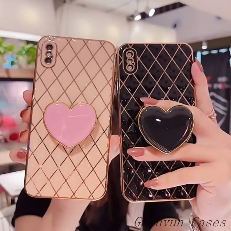 Любовь Зеркало браслет держатель телефона чехол для iPhone 12 13 Pro Max MiNi 11 X XS XR 7 8 Plus SE