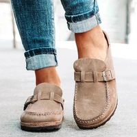 summer vintage flats shoes women sewing buckle casual loafers candy color ladies comfort female slippers