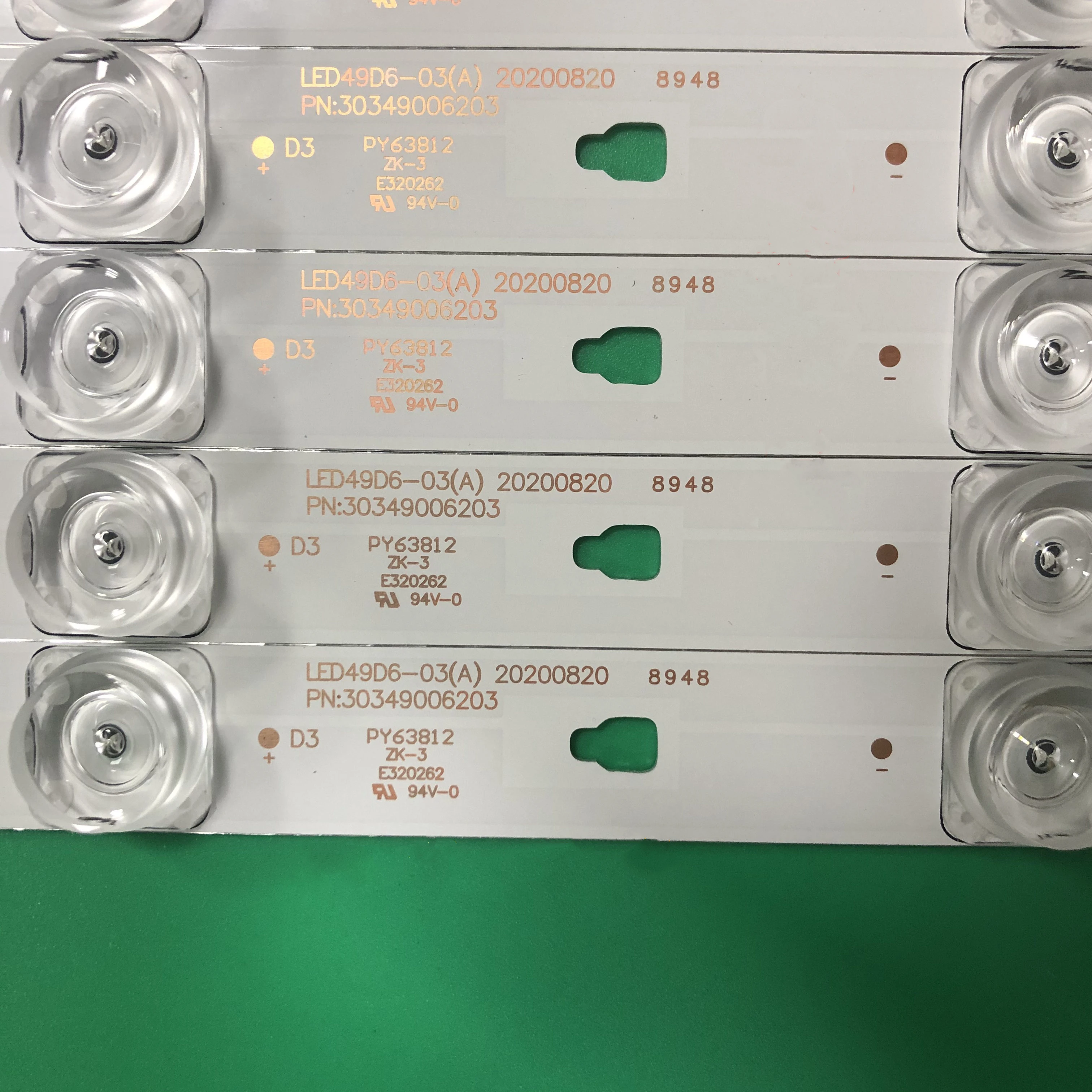 12 шт./лот ЖК дисплей ТВ подсветка бар LED49D6 LE48D19S 03(A) 30349006203 алюминиевый 100%