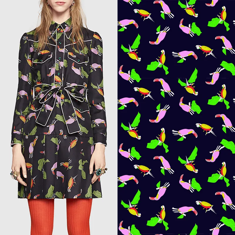 Фабричная ткань из полиэстера с принтом на заказ женская детская рубашка платье