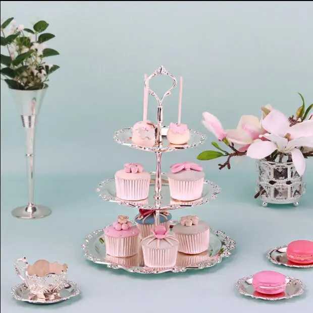 Трехслойная Кружевная декоративная белая металлическая железная подставка под