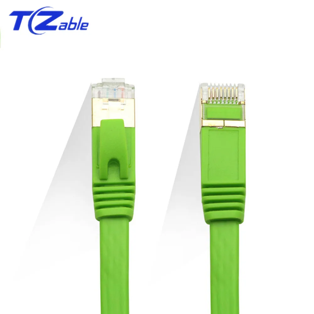 Ethernet кабель RJ45 Cat7 зеленый плоский сетевой UTP удлинитель кабеля для ноутбука