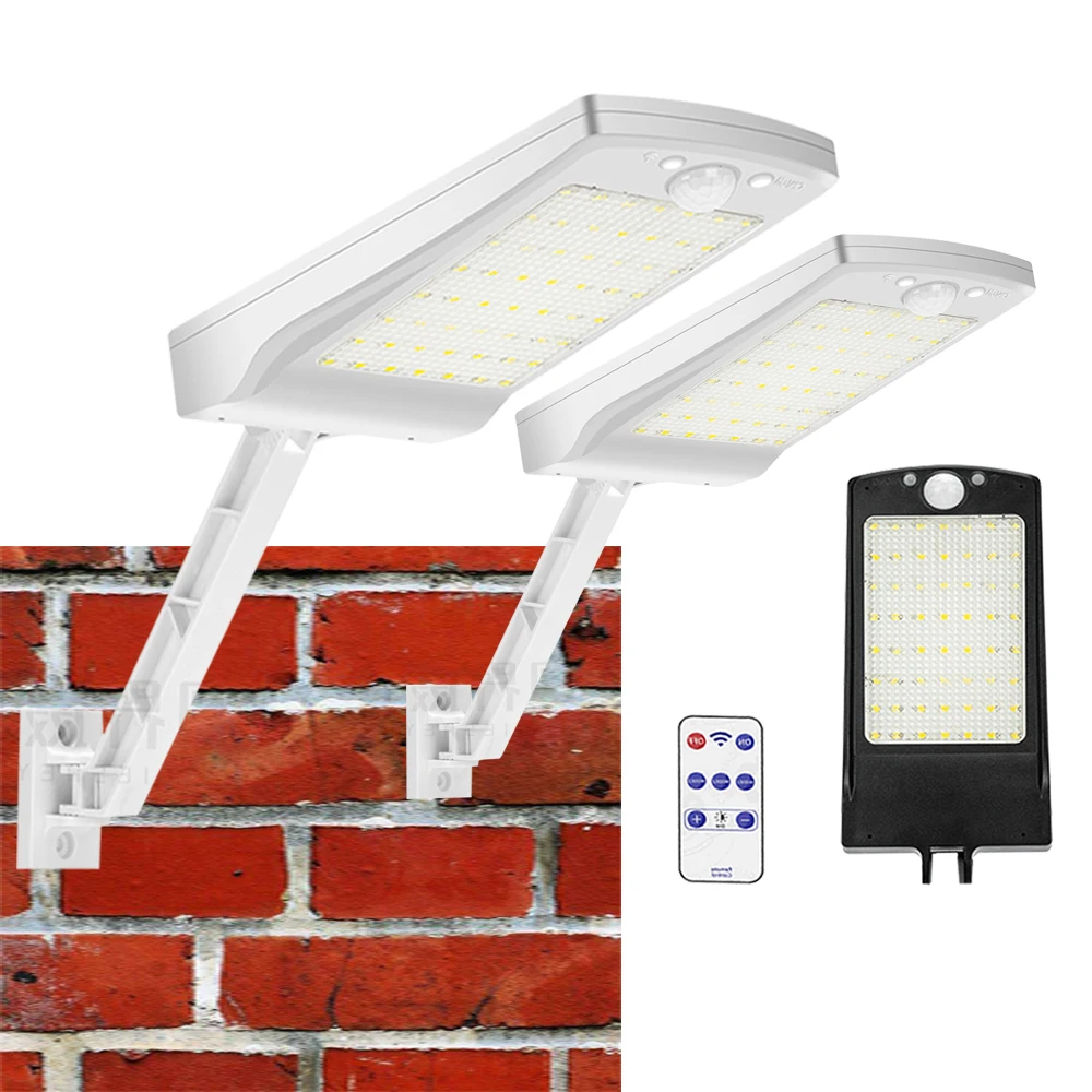 56LED светильник на солнечной батарее с дистанционным управлением датчик движения